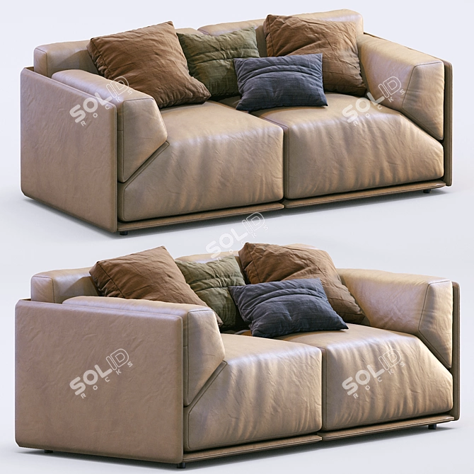 Meridiani Bacon Sofa: Stylish and Versatile Furniture 3D model image 5