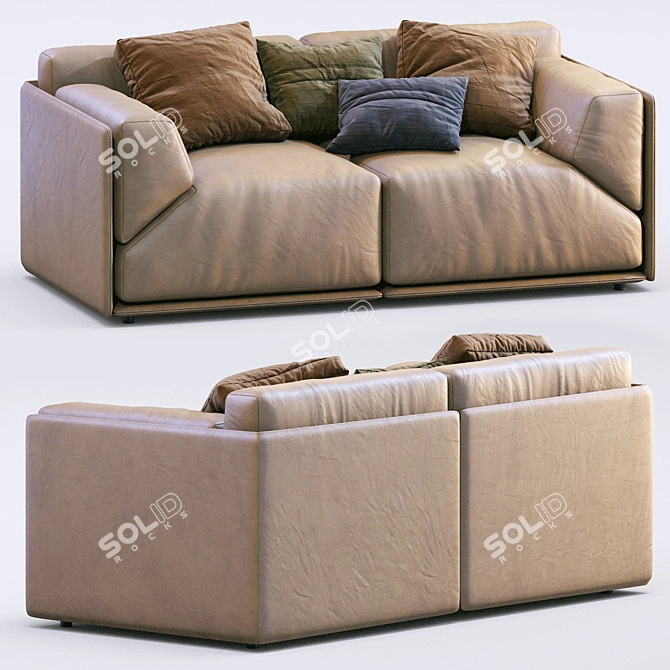 Meridiani Bacon Sofa: Stylish and Versatile Furniture 3D model image 6