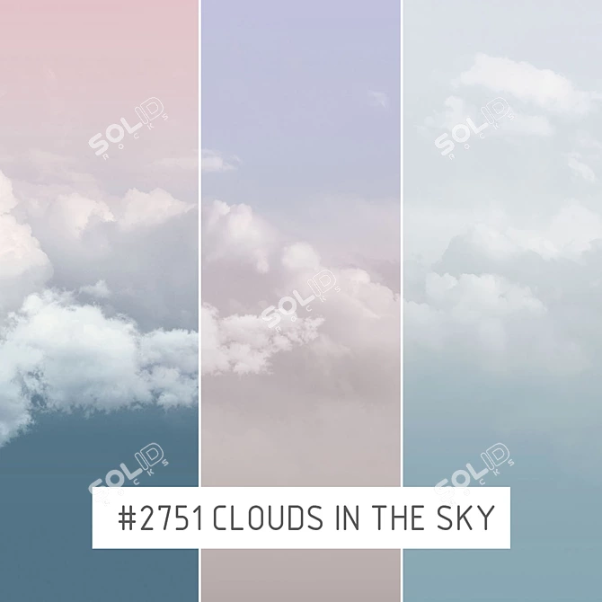 Title: Celestial Skies: 2751 Clouds Wallpapers 3D model image 1