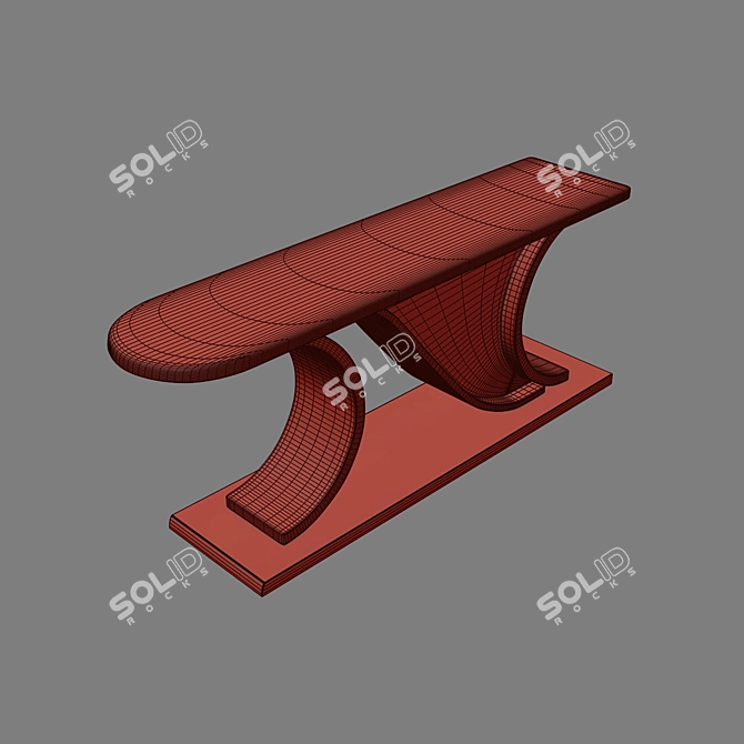 Serenity Console: Luxury and Durability 3D model image 3