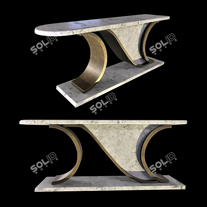 Serenity Console: Luxury and Durability 3D model image 4