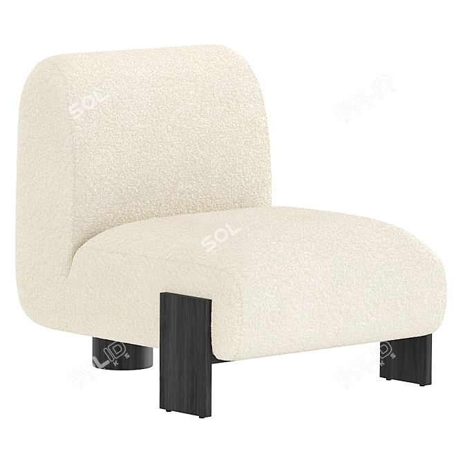 Elegant Coco Republic Slipper Chair 3D model image 1
