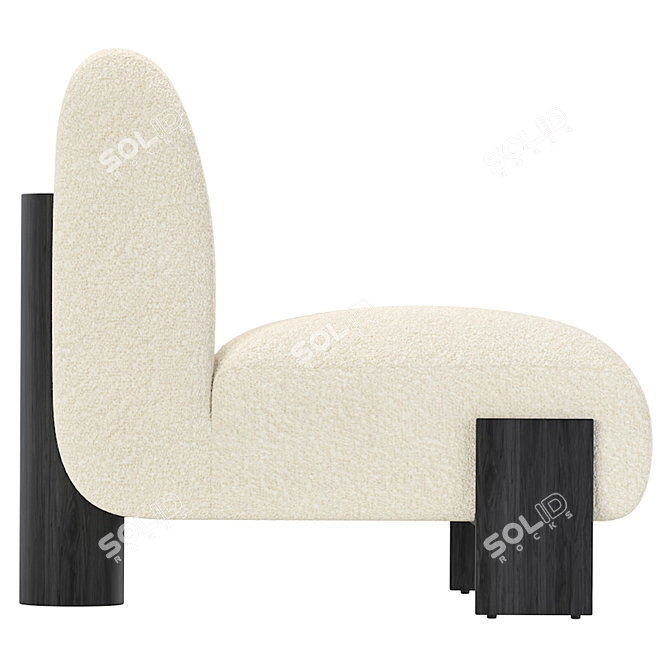 Elegant Coco Republic Slipper Chair 3D model image 3