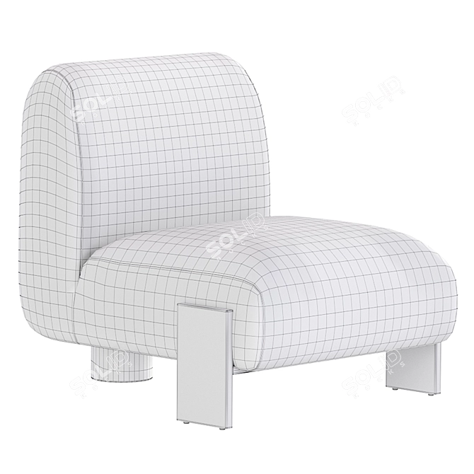 Elegant Coco Republic Slipper Chair 3D model image 6