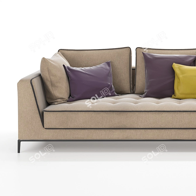 Modern Corner Sectional Sofa 3D model image 3