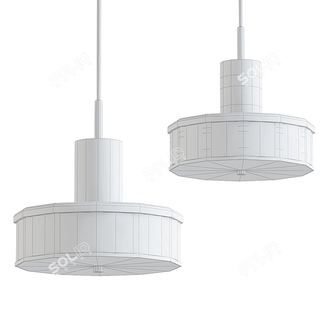 Luxury Marble Pendant Light 3D model image 2