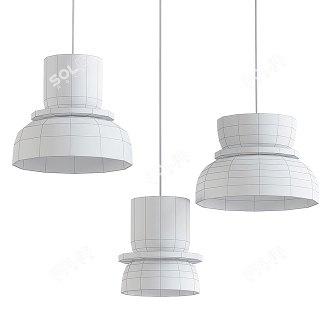 Modern Colorful Pendant Light 3D model image 2