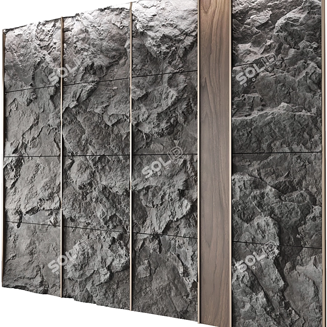 Rock Panel Wall Décor 3D model image 10