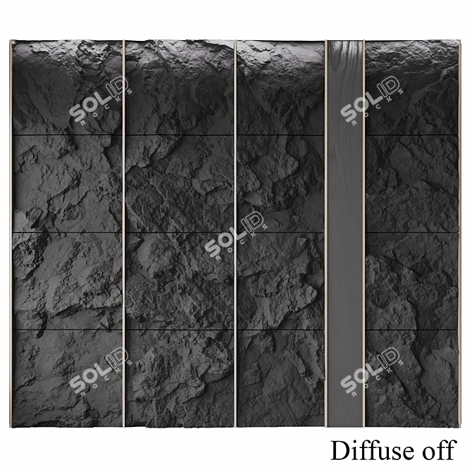 Rock Panel Wall Décor 3D model image 11