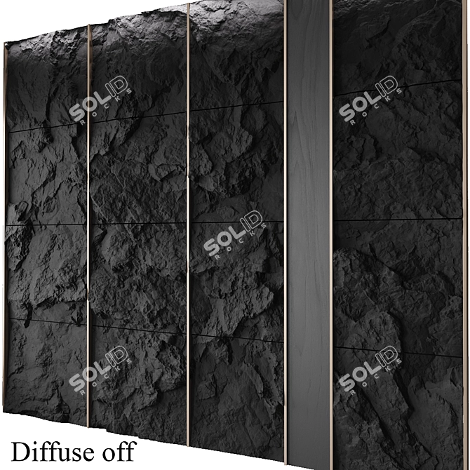 Rock Panel Wall Décor 3D model image 12