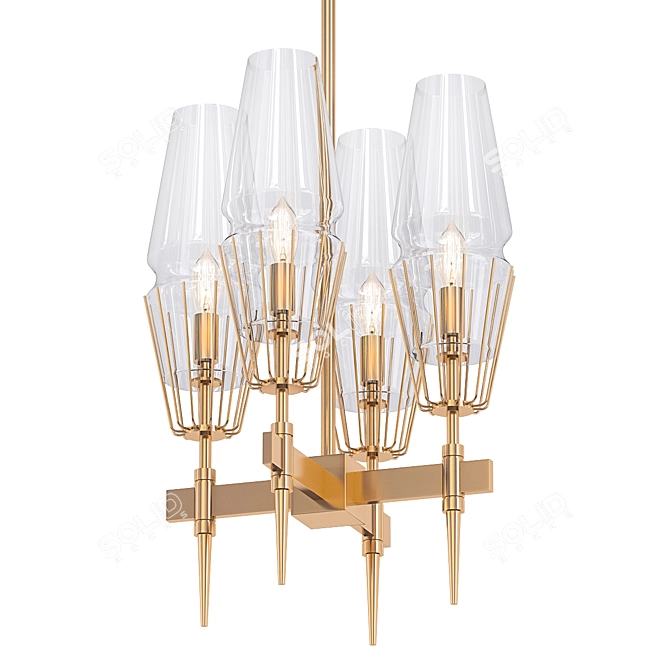 Elegant Chaillot Pendant Light 3D model image 1