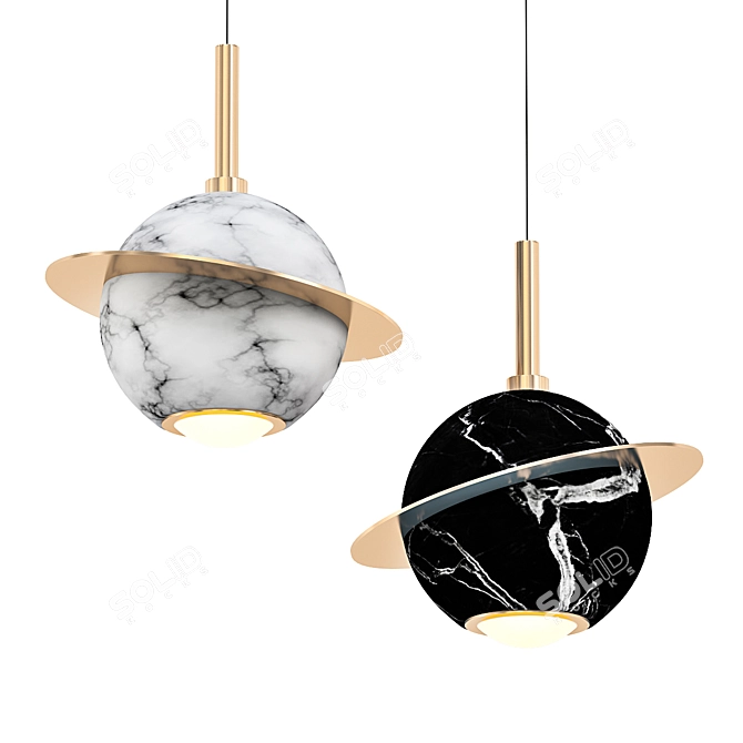Marble Saturn Pendant - REMI 3D model image 1
