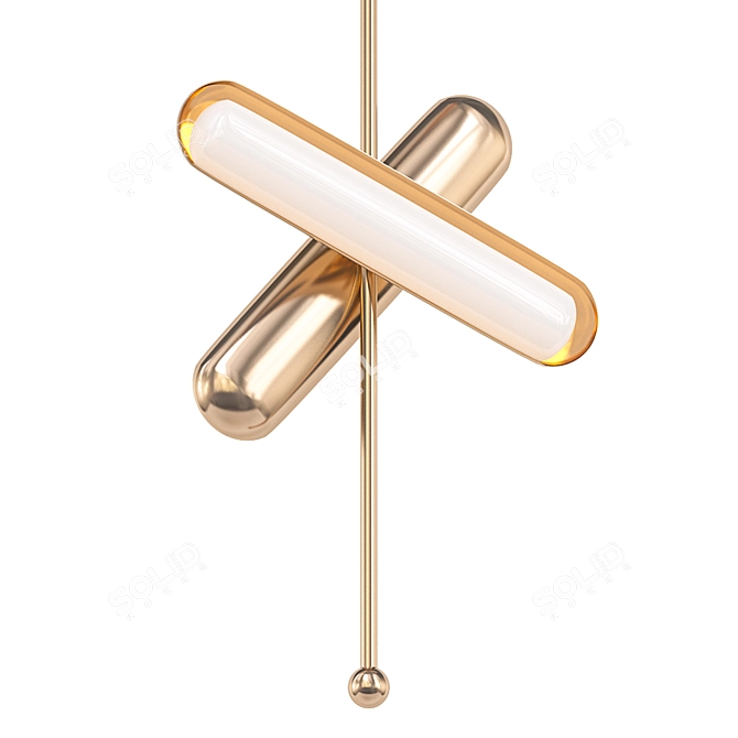 Elegant Criss Pendant: Illuminate Your Space 3D model image 1