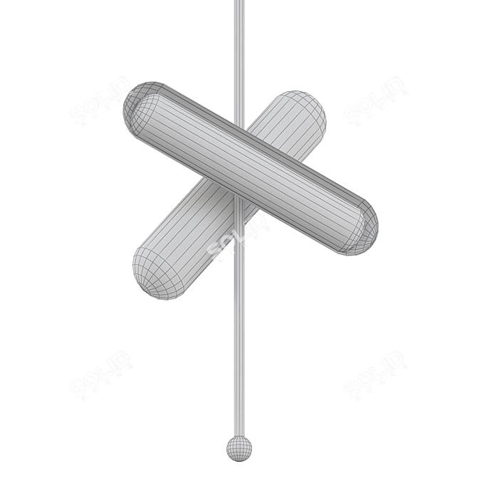 Elegant Criss Pendant: Illuminate Your Space 3D model image 2
