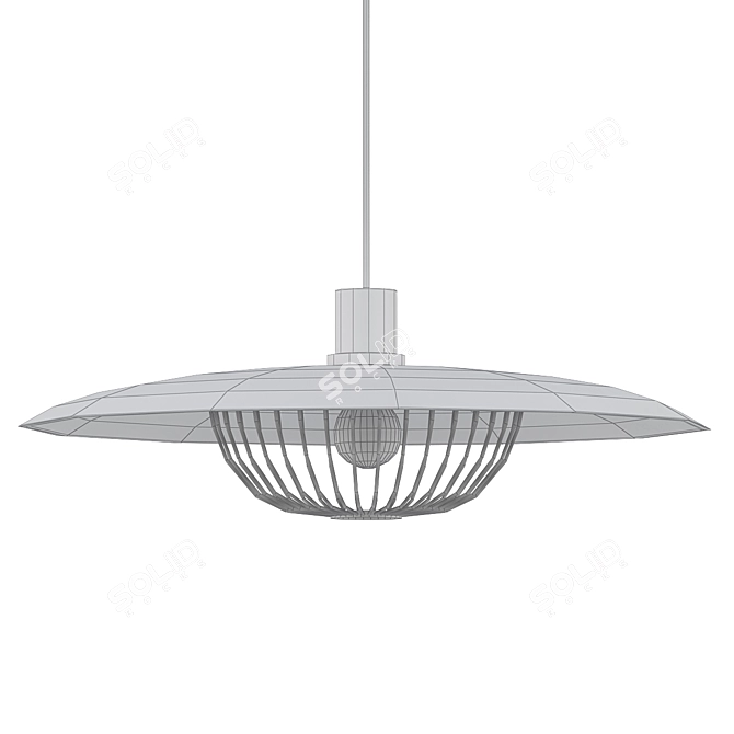 RANN Caged Wooden Pendant 3D model image 2