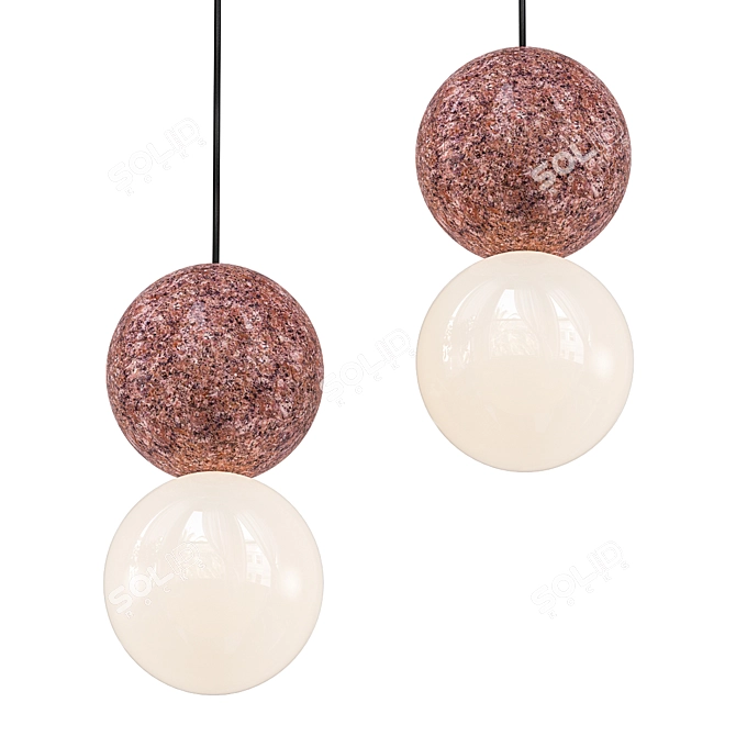 BERRIT Geometric Pendant Light 3D model image 1