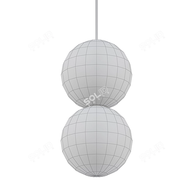 BERRIT Geometric Pendant Light 3D model image 2