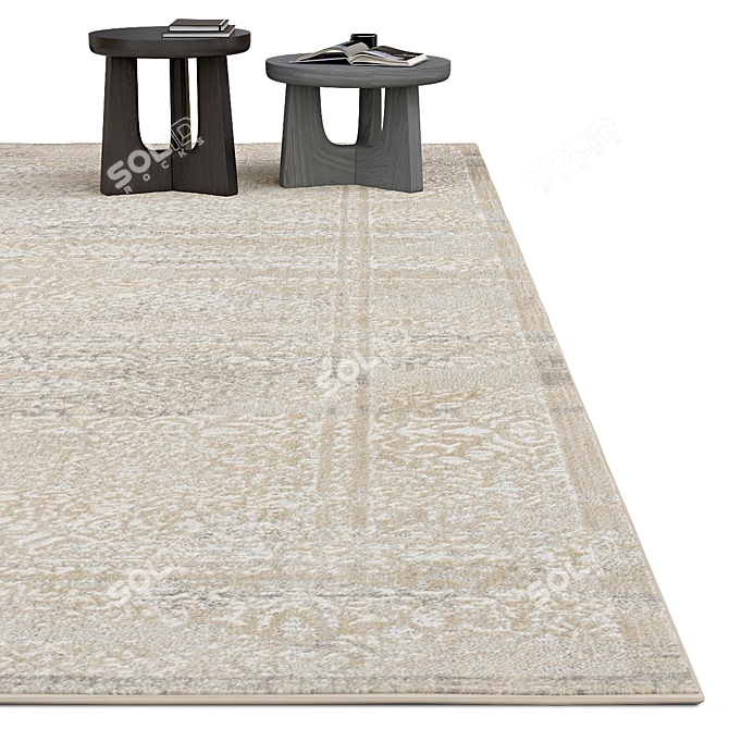 Luxury Duo Carpets Set 3D model image 4