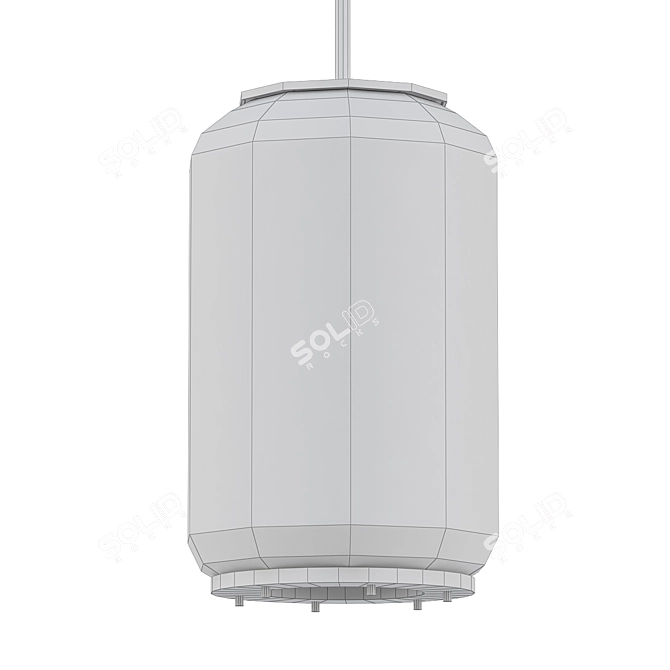 Elegant Glass Pendant Light 3D model image 2