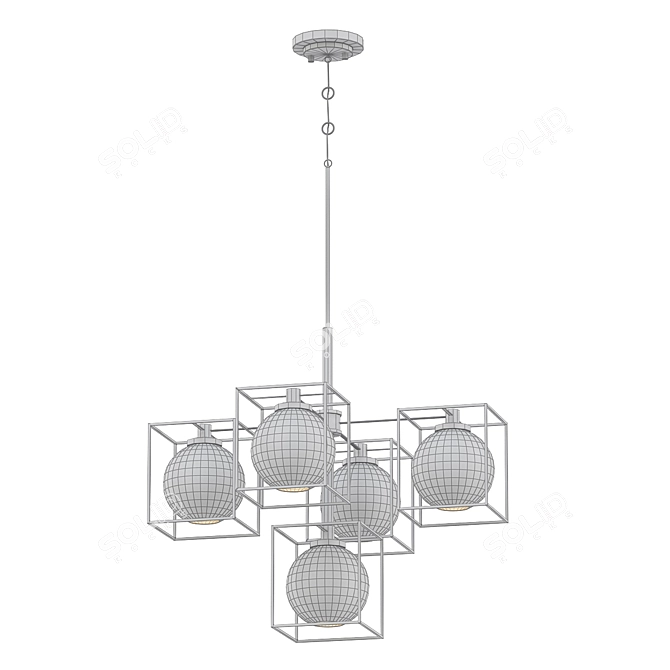 Elegant 5-Light Chandelier 3D model image 2