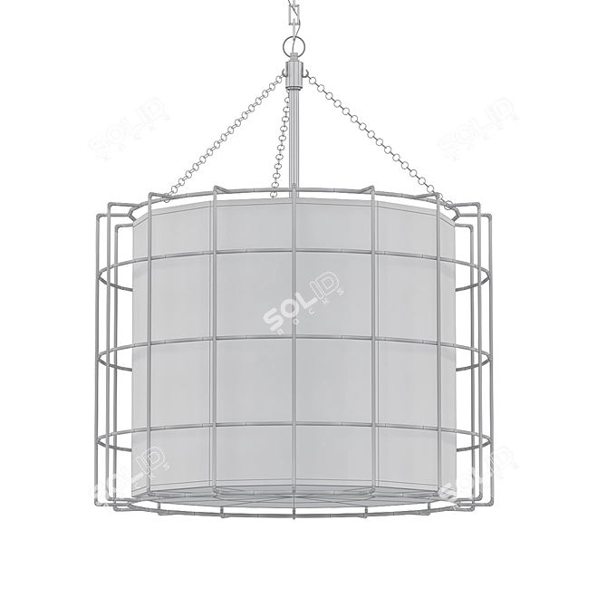 Brenton 3-light Drum Chandelier 3D model image 2