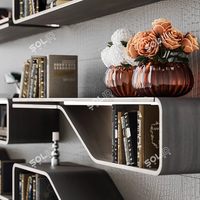 Modular Reflex Bookcase - SEGNO LIBRERIA 3D model image 2