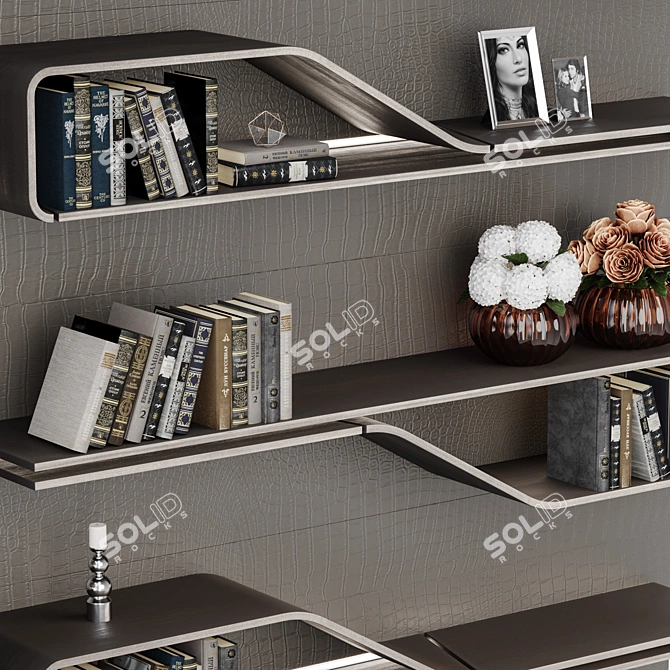 Modular Reflex Bookcase - SEGNO LIBRERIA 3D model image 4