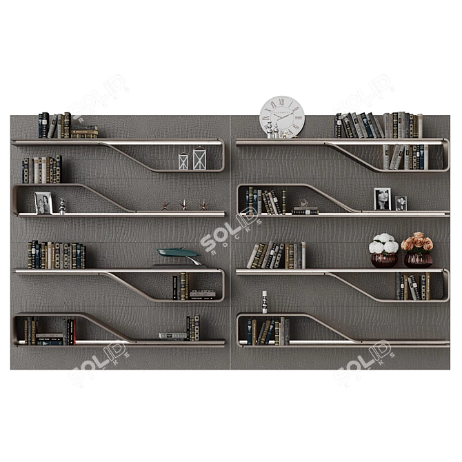 Modular Reflex Bookcase - SEGNO LIBRERIA 3D model image 6