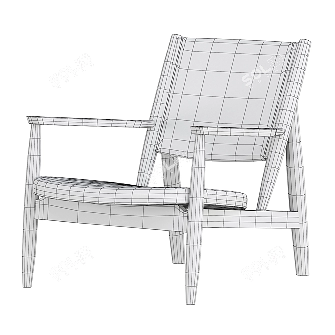 Summit Lounge Chair: Sleek Modern Design 3D model image 6