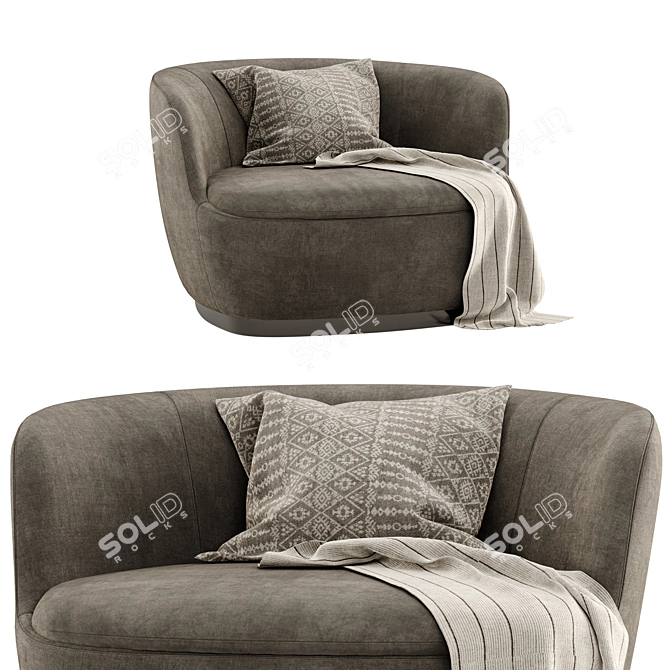 Elegant Orla Cappellini Armchair 3D model image 5