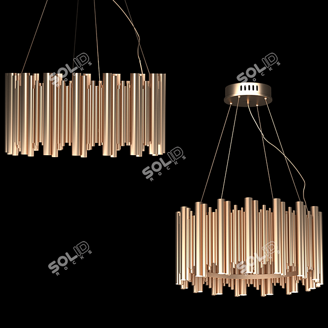 Luxury Margo Chandelier: Elegant Illumination in Style 3D model image 3