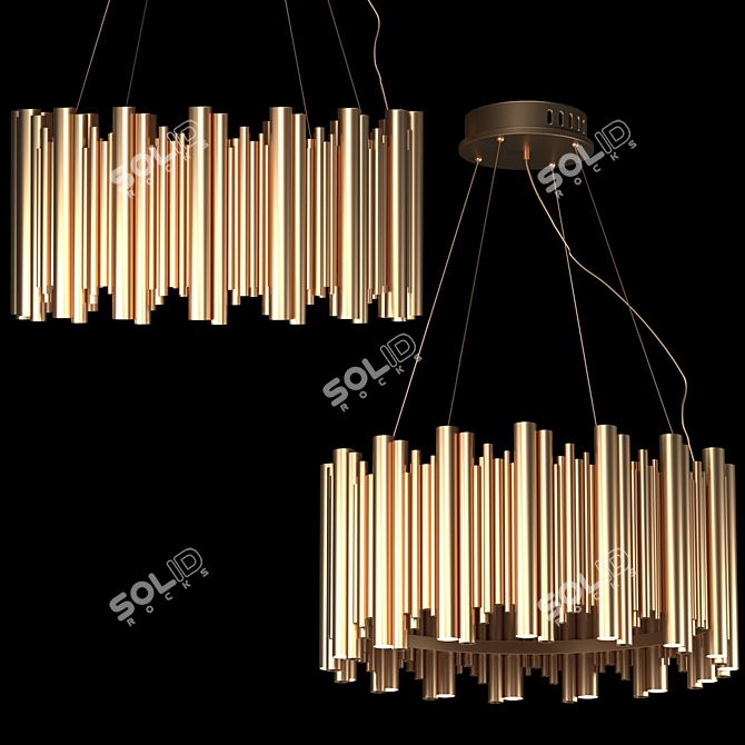 Luxury Margo Chandelier: Elegant Illumination in Style 3D model image 6