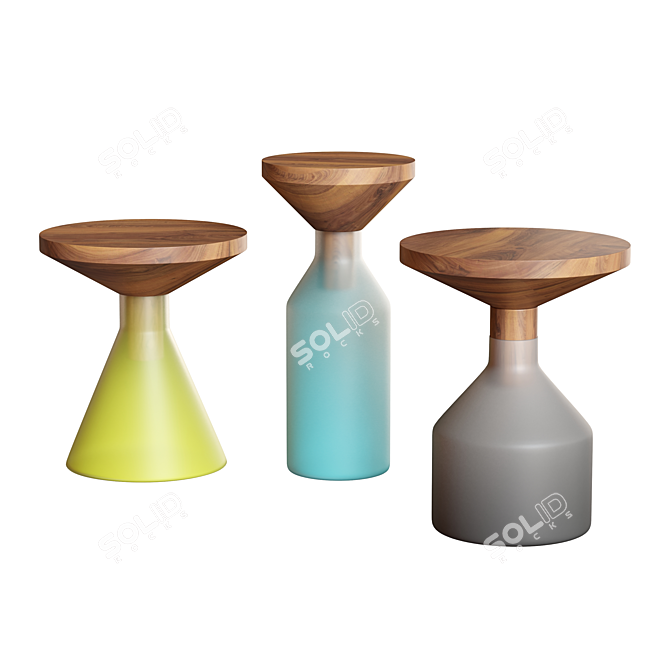 Matching Side Tables: Congruent Series 3D model image 1