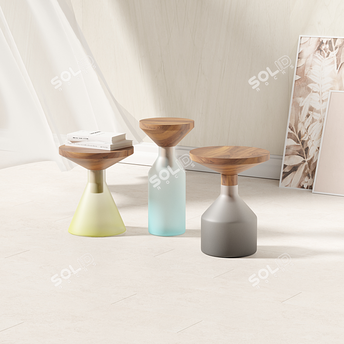 Matching Side Tables: Congruent Series 3D model image 2