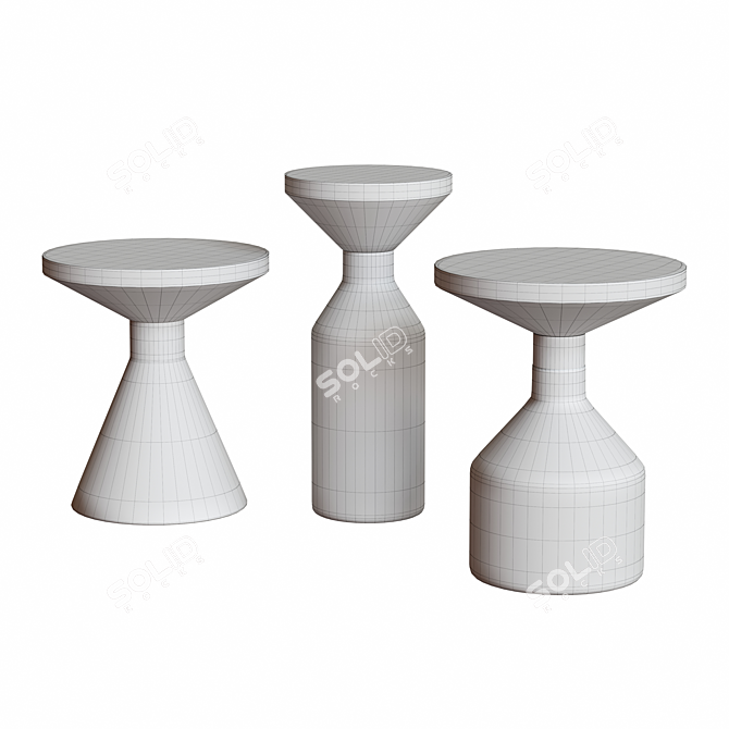 Matching Side Tables: Congruent Series 3D model image 3