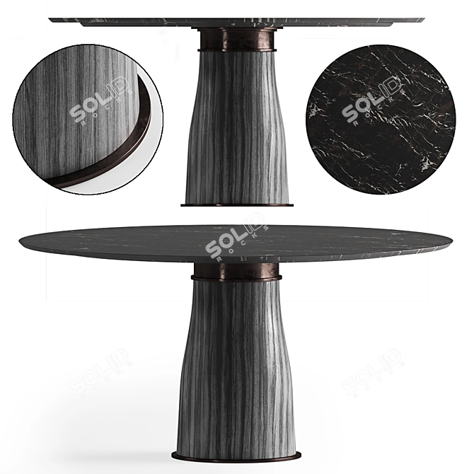 Elegant Camden Dining Table by Kelly Wearstler 3D model image 1