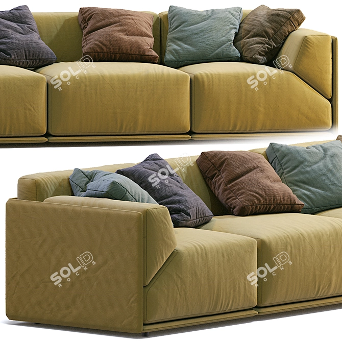 Bacon-inspired Meridiani Sofa: Modern, Stylish and Comfortable 3D model image 6