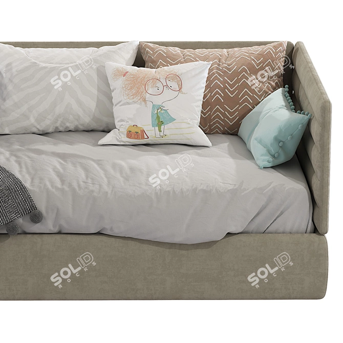 Modern Sofa Bed in 2 Stylish Colors | 90x200 cm  3D model image 6