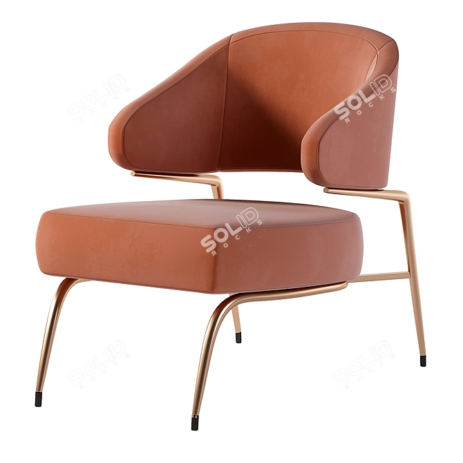 Elegant Armchair with 3Ds Max 2014 and Corona 2 Rendering 3D model image 1