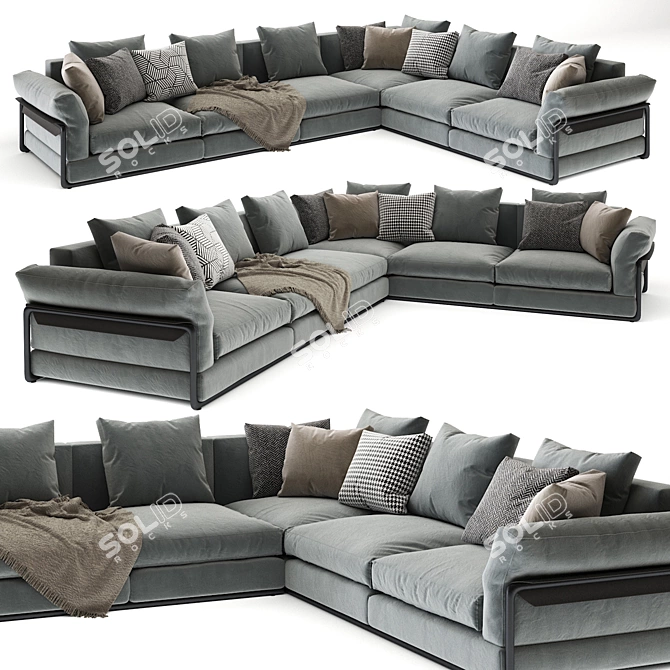 Zeno 3 Flexform Sofa 3D model image 1