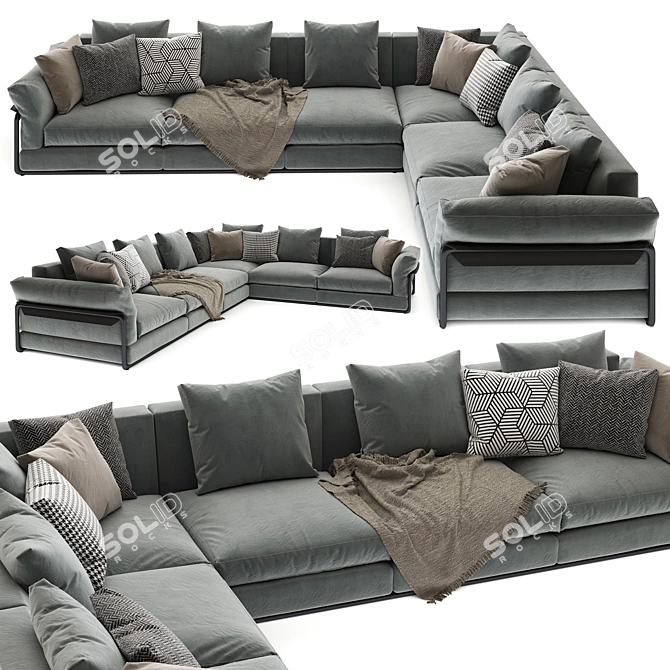 Zeno 3 Flexform Sofa 3D model image 2