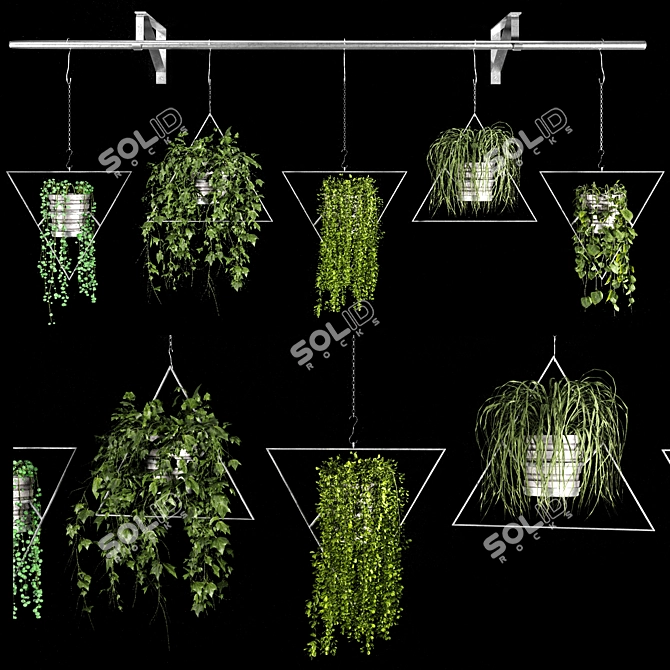 Versatile Hanging Plant Pots 3D model image 3