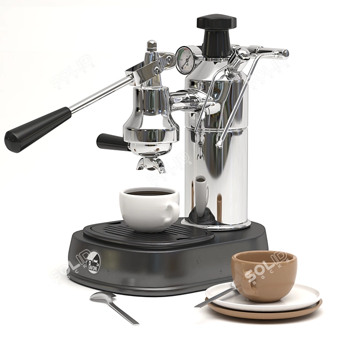 Premium Espresso Maker: La Pavoni Pro 3D model image 2