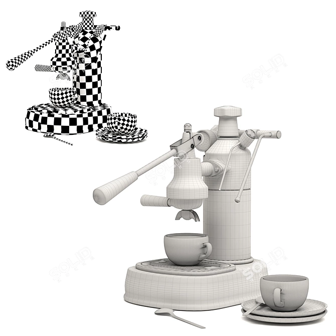 Premium Espresso Maker: La Pavoni Pro 3D model image 4