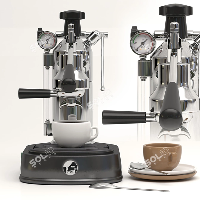 Premium Espresso Maker: La Pavoni Pro 3D model image 5