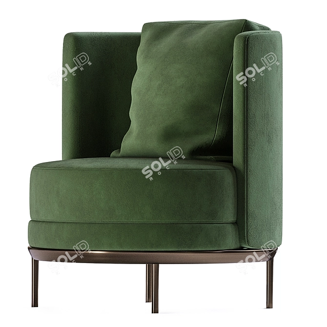 Green Armchair Corona Render 5 3D model image 2