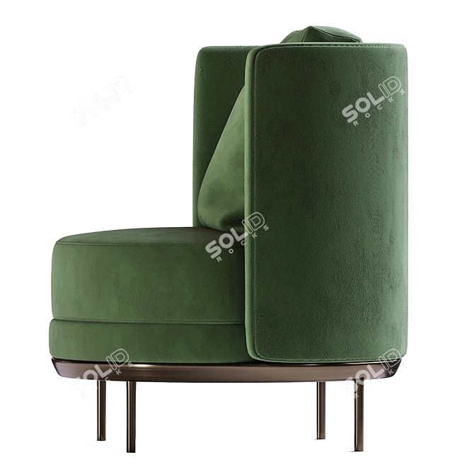 Green Armchair Corona Render 5 3D model image 3