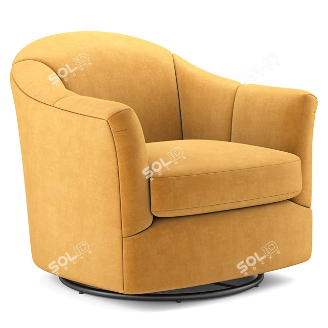 Comfy Gabriel Swivel Havertys Armchair 3D model image 1