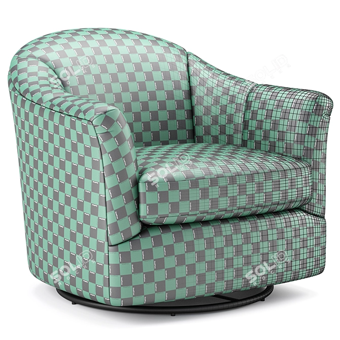 Comfy Gabriel Swivel Havertys Armchair 3D model image 5