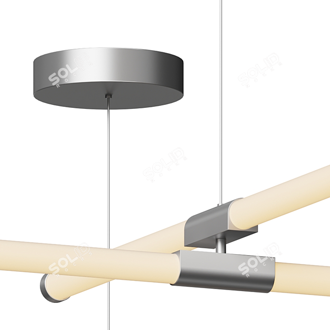 Akari Pendant: Minimalist Metal Lighting 3D model image 2